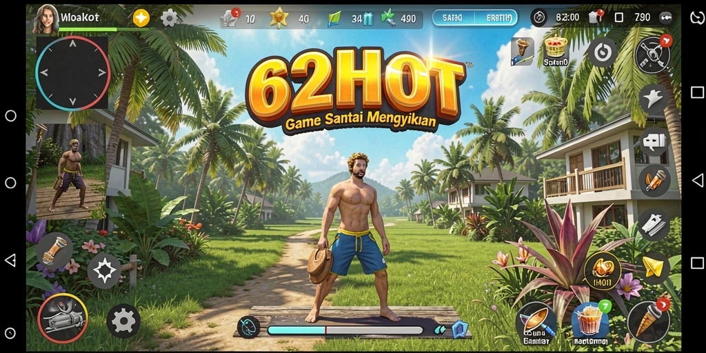 Tangkapan layar menampilkan gameplay seru dari 62HOT.