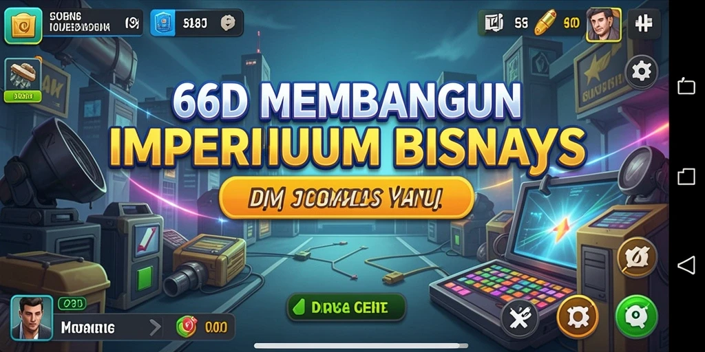 Tangkapan layar gameplay seru dari 66D yang menunjukkan pembentukan bisnis.