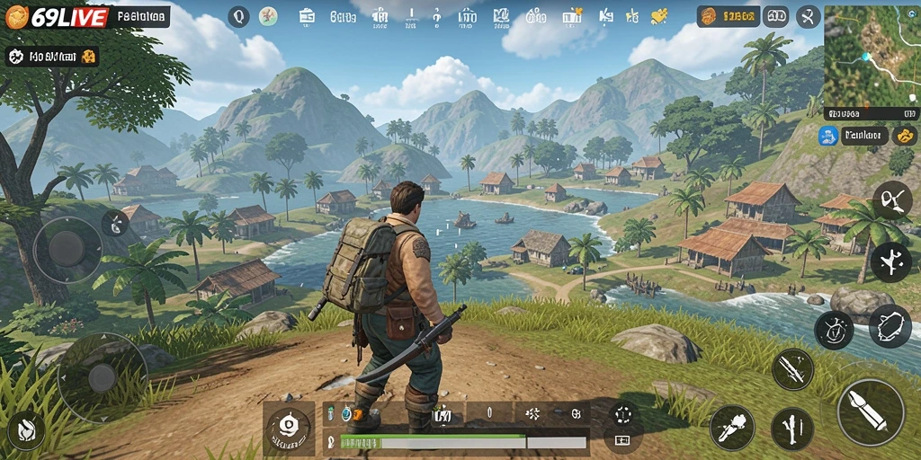 Screenshot menunjukkan petualangan menarik di dunia terbuka 69LIVE.