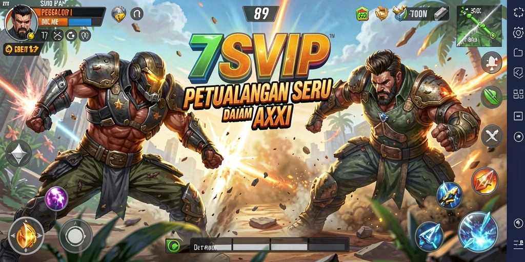 Tampilan aksi seru dalam gameplay 7SVIP.