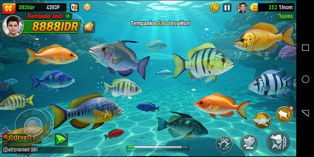 Tampak depan gameplay seru Tembak Ikan 888IDR.