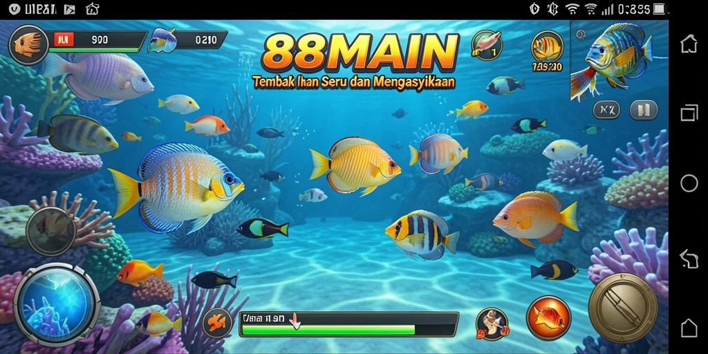 Gameplay seru menembak ikan di 88MAIN dengan grafik yang menarik.