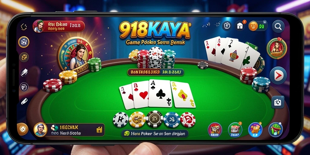 Tampilan menarik dari gameplay Poker di 918KAYA.