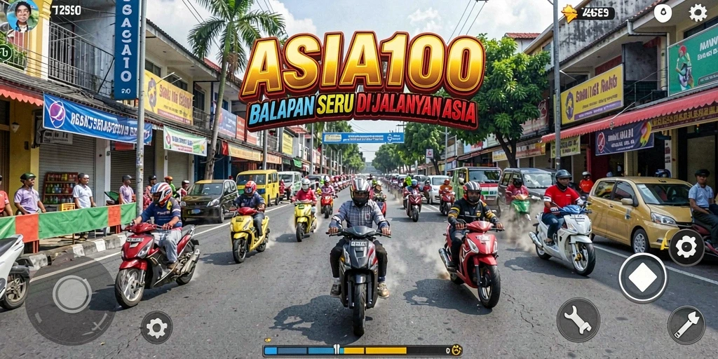 Tampilan visual menakjubkan saat balapan di ASIA100.