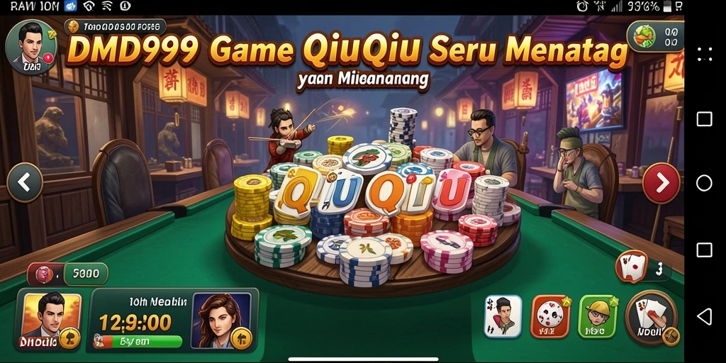Tampilan gameplay DMD999 dengan grafik QiuQiu yang menarik.