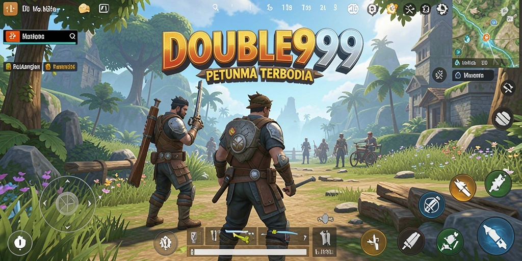 Tampilan gameplay DOUBLE999 yang menakjubkan dalam dunia terbuka.