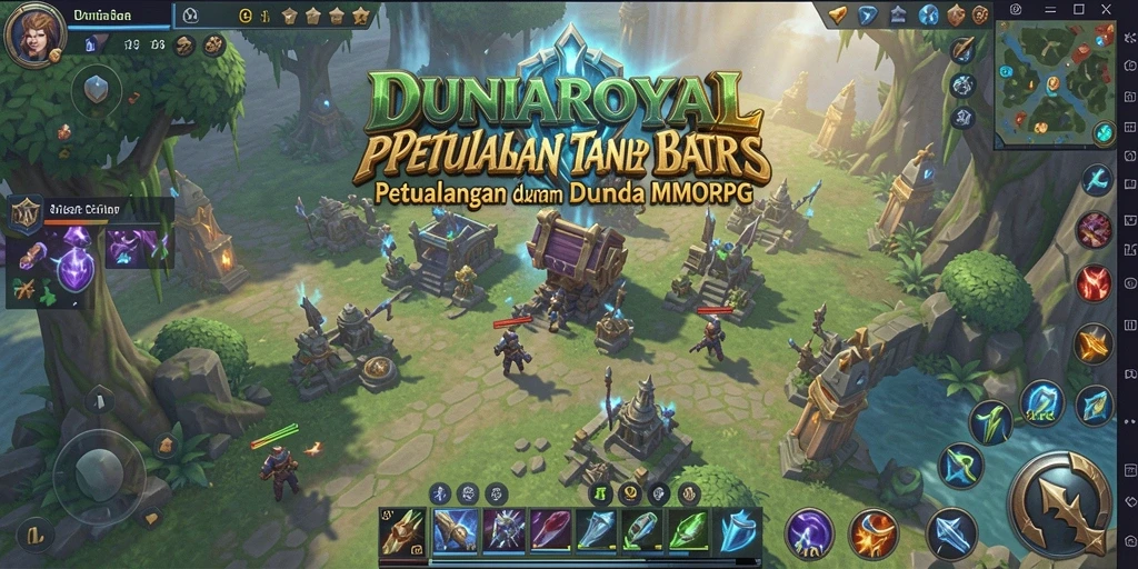 Screenshot menampilkan gameplay seru dalam DUNIAROYAL.