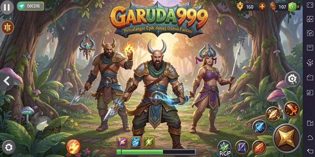 Tangkapan layar GARUDA999 menampilkan aksi pertarungan mendebarkan.