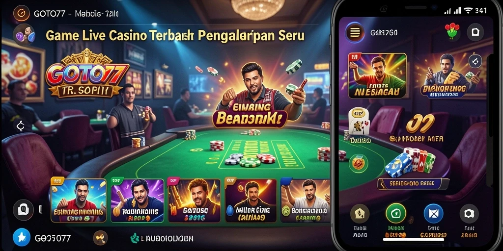 Tampilan gameplay Live Casino yang menegangkan dan interaktif.