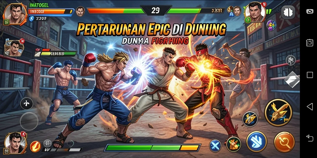 Gameplay seru di INATOGEL dengan pertarungan mendebarkan.