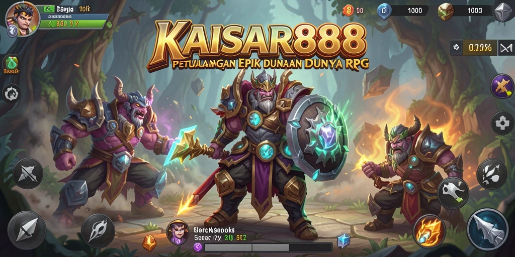 Tampilan gameplay menawan dari KAISAR888 dengan karakter yang beraksi.