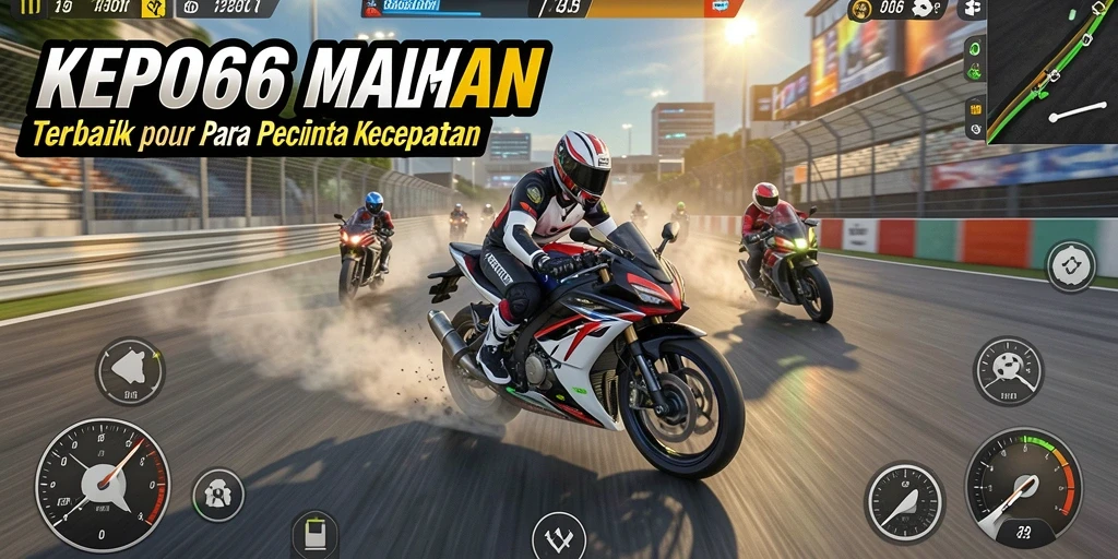 Tampilan gameplay KEPO66 dengan aksi balap yang mendebarkan.