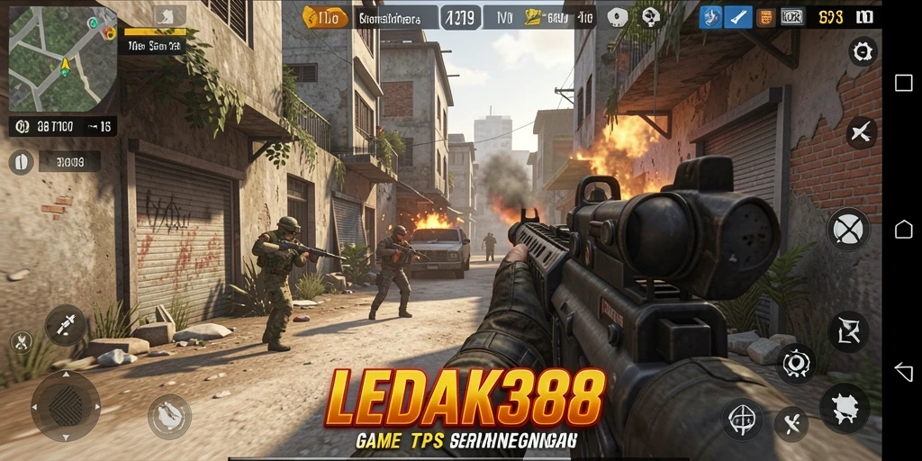 Tampilan gameplay yang mendebarkan di LEDAK388, penuh aksi dan strategi.