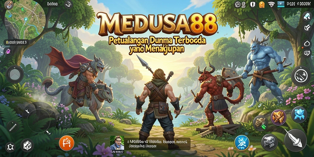 Gameplay <strong>MEDUSA88</strong> menampilkan eksplorasi dunia terbuka yang luas dan menakjubkan.