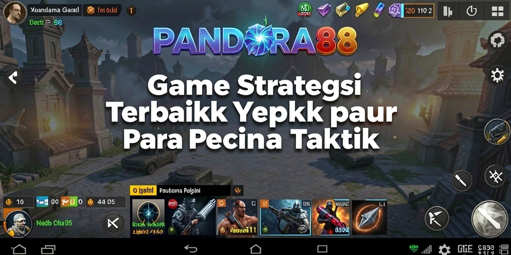 Screenshot gameplay PANDORA88 menunjukkan pertarungan strategi yang intens.