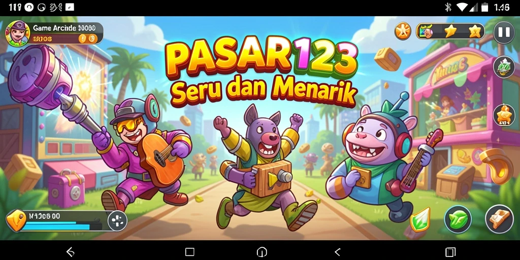 Tampilan gameplay PASAR123 yang penuh aksi dan tantangan.
