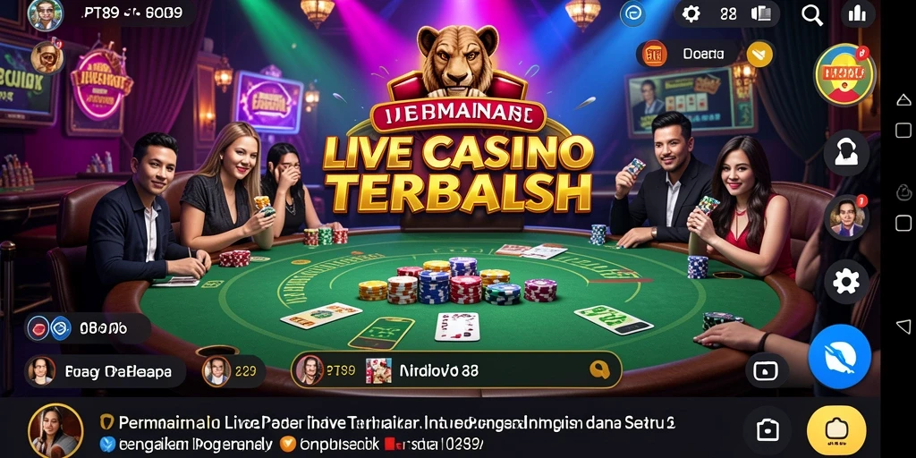 Tampilan gameplay Live Casino PT89 yang mendebarkan dan interaktif.
