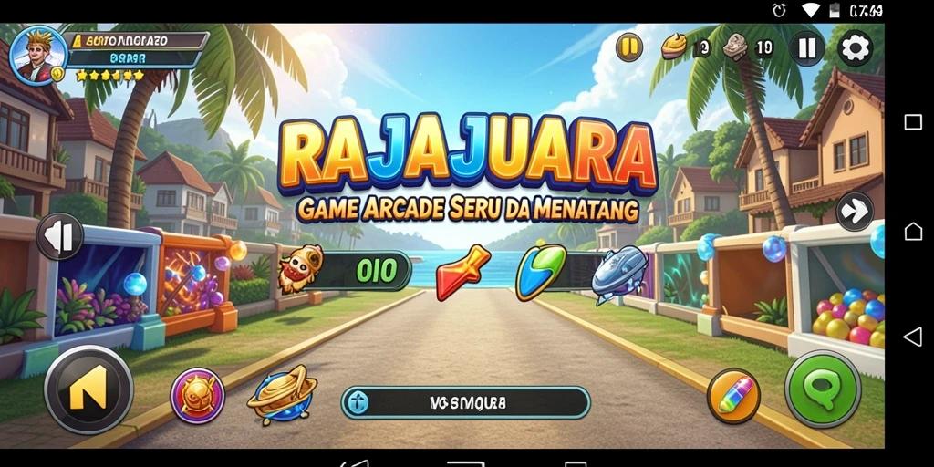 Gameplay seru dan menantang dalam RAJAJUARA.