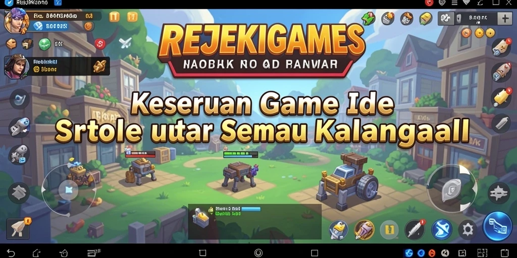 Tampilan gameplay seru dari REJEKIGAMES dengan elemen Idle.