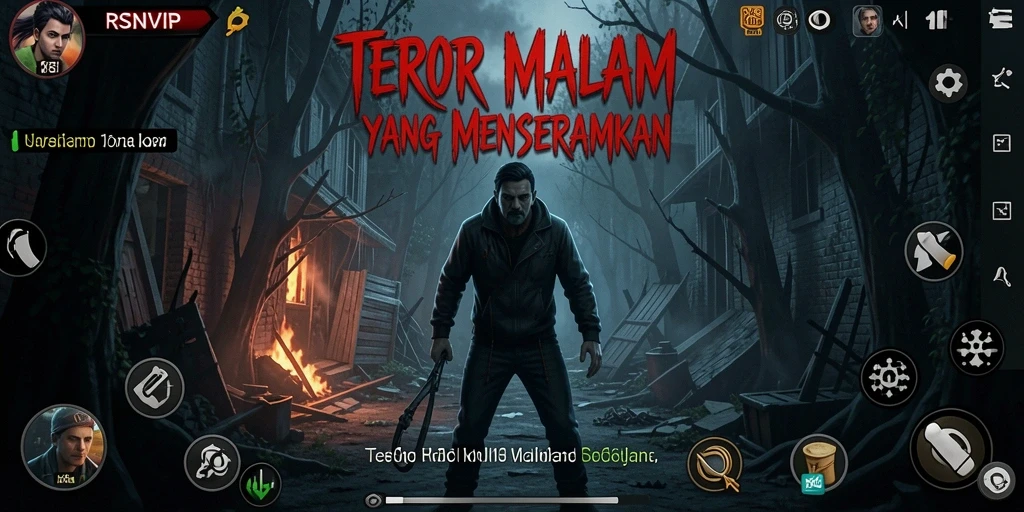 Screenshot gameplay RSNVIP yang menampilkan suasana Horror yang mencekam.