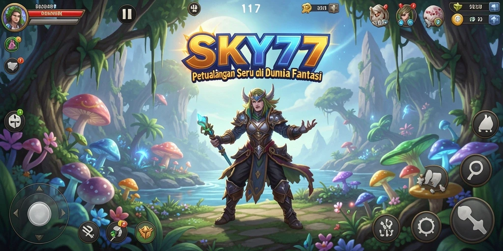 Tampilan gameplay petualangan yang seru di SKY77.