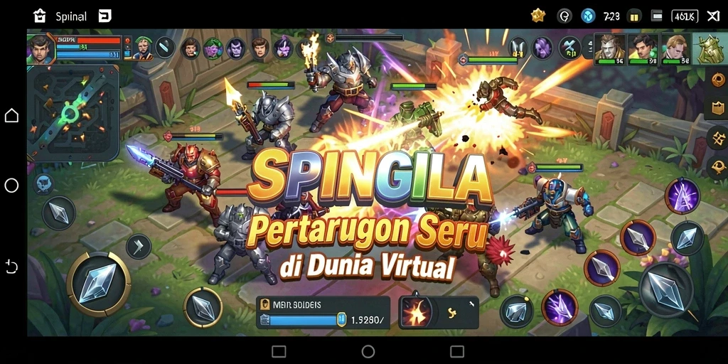 Tampilan gameplay yang seru dan dinamis dalam SPINGILA.