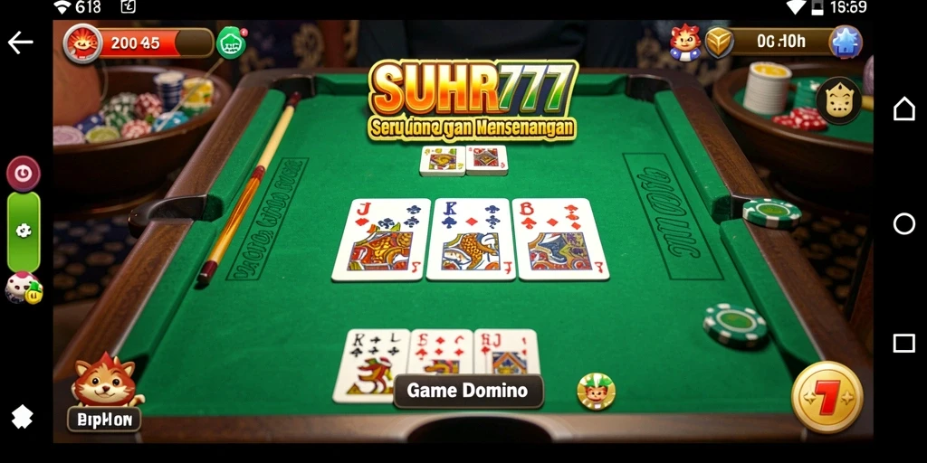 Screenshot dari gameplay Domino yang seru di SUHU777.