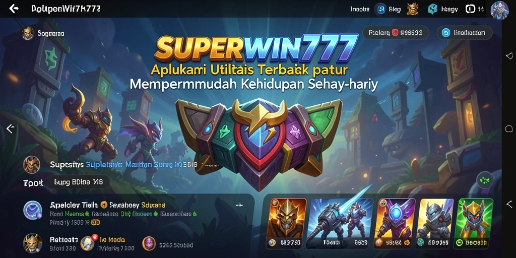 Tampilan antarmuka SUPERWIN777 yang modern dan user-friendly.