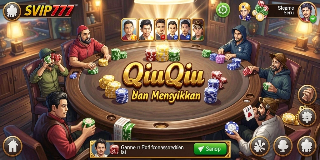 Tampilan gameplay QiuQiu yang menarik dan dinamis.