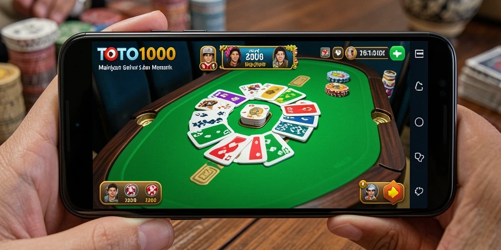 Gameplay seru Gaple di TOTO1000 dengan tampilan menarik.