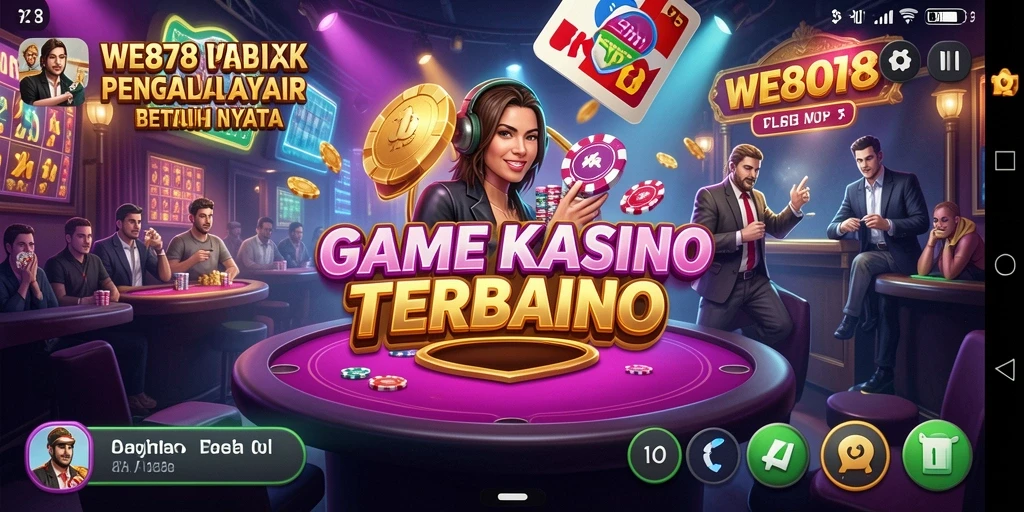 Tangkapan layar WE878 menampilkan gameplay Kasino yang mengasyikkan.