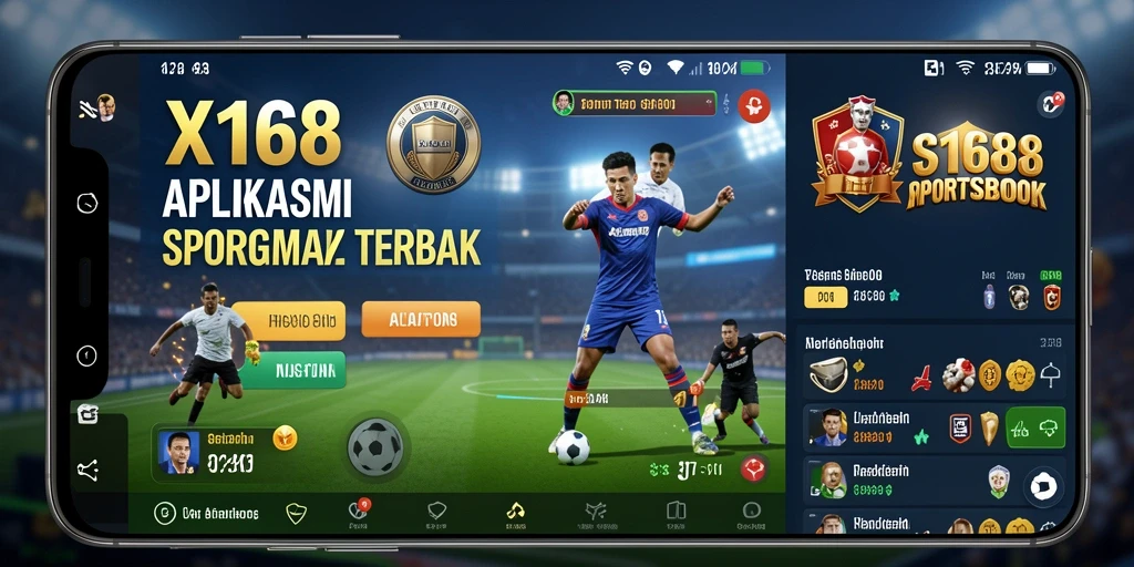 Screenshot utama X168 menampilkan antarmuka menarik untuk taruhan olahraga.