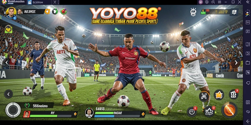 Tampilan menakjubkan dari gameplay olahraga di YOYO88.